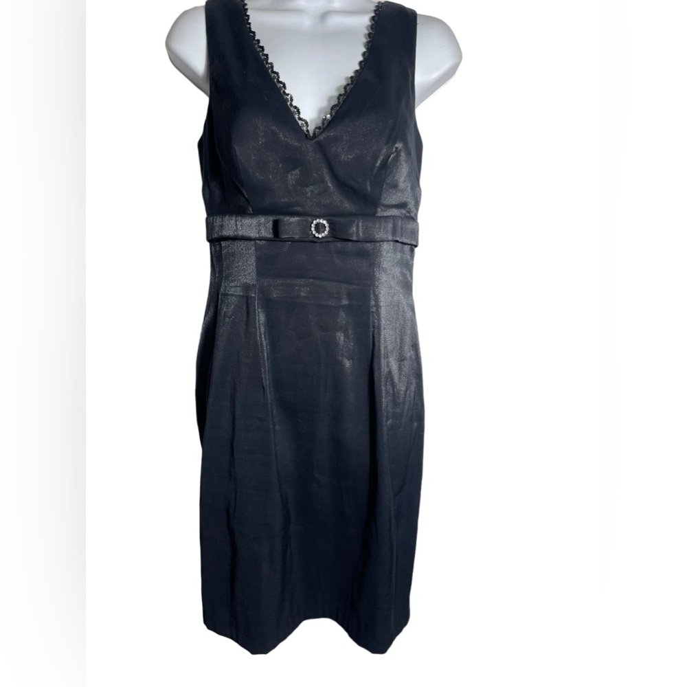 Connected Apparel dress size 6 stunning little black metallic dress 🖤🖤🖤